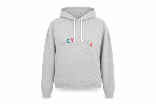 Womens UK 12 Regular Jack Wills Grey Pullover Hoodie