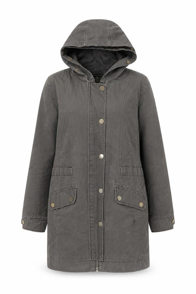 On Parle De Vous Womens Brown Overcoat Coat Size 10 Zip