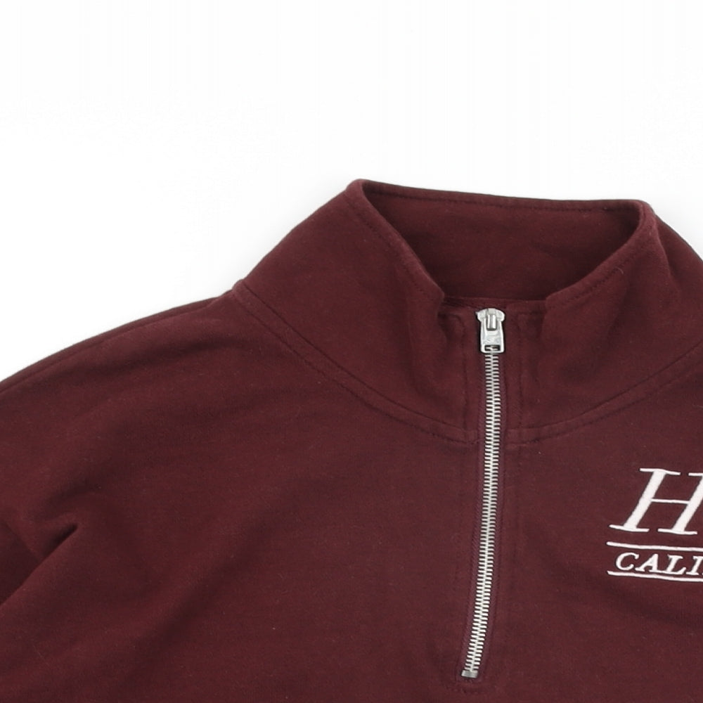 Hollister Mens Red Cotton Pullover Sweatshirt Size XS