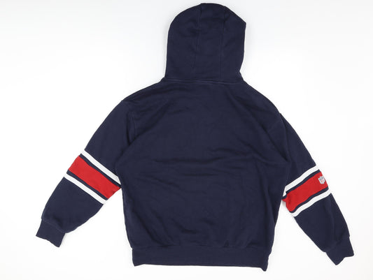 NFL Mens Blue Cotton Pullover Hoodie Size M - Patriots