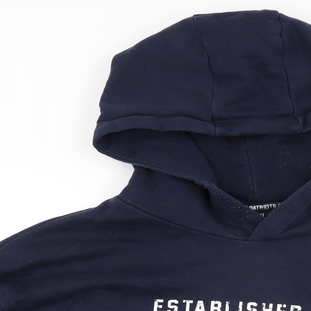 NFL Mens Blue Cotton Pullover Hoodie Size M - Patriots