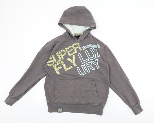 SuperFly Womens Grey Cotton Pullover Hoodie Size S Pullover - Superfly Luxury