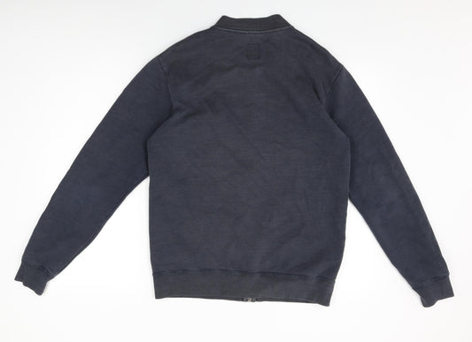 Jack Wills Mens Blue Cotton Full Zip Sweatshirt Size S