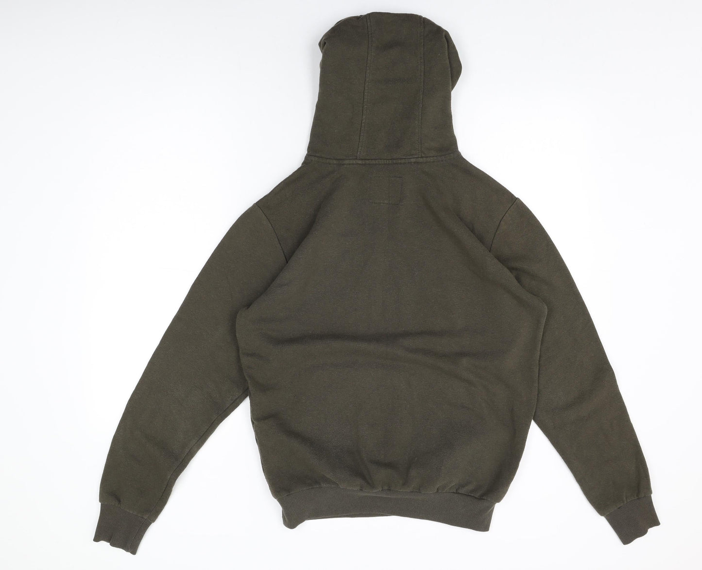 Dissident Mens Green Cotton Pullover Hoodie Size S - Dissident Logo