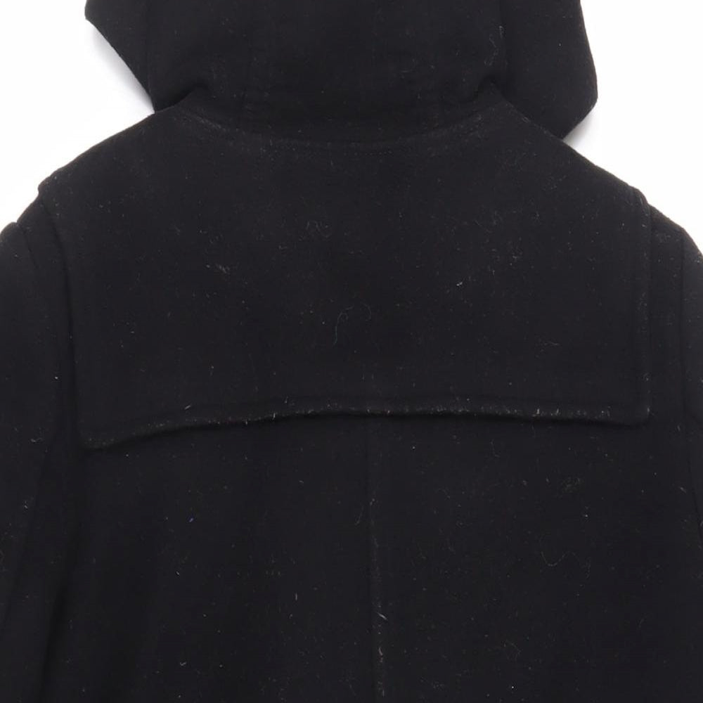 Gap Womens Black Pea Coat Coat Size S Zip - Duffle Coat Hooded