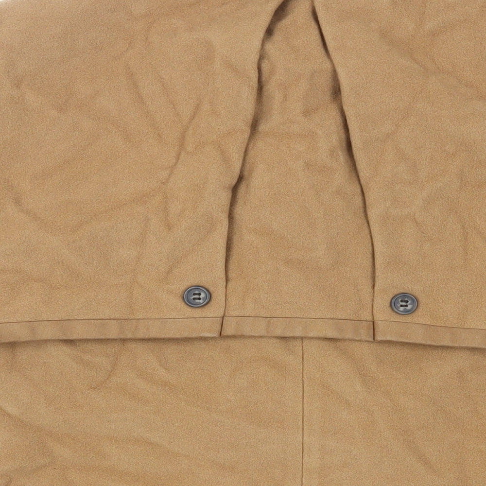 Betty Jackson Black Womens Beige Pea Coat Coat Size 18 Button