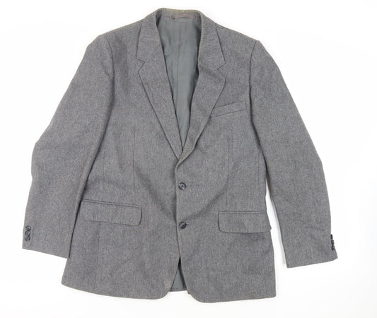 Canda Mens Grey Wool Jacket Suit Jacket Size 40 Regular