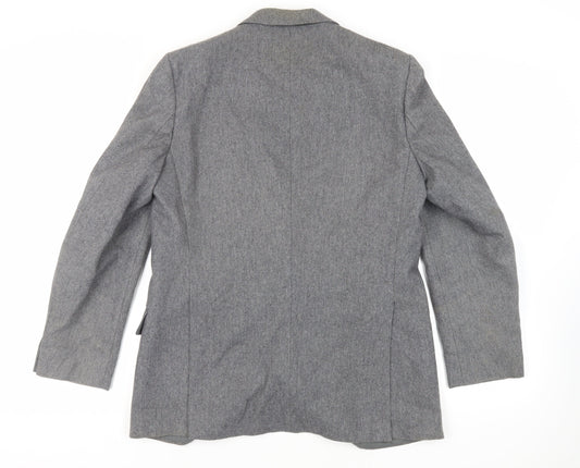 Canda Mens Grey Wool Jacket Suit Jacket Size 40 Regular