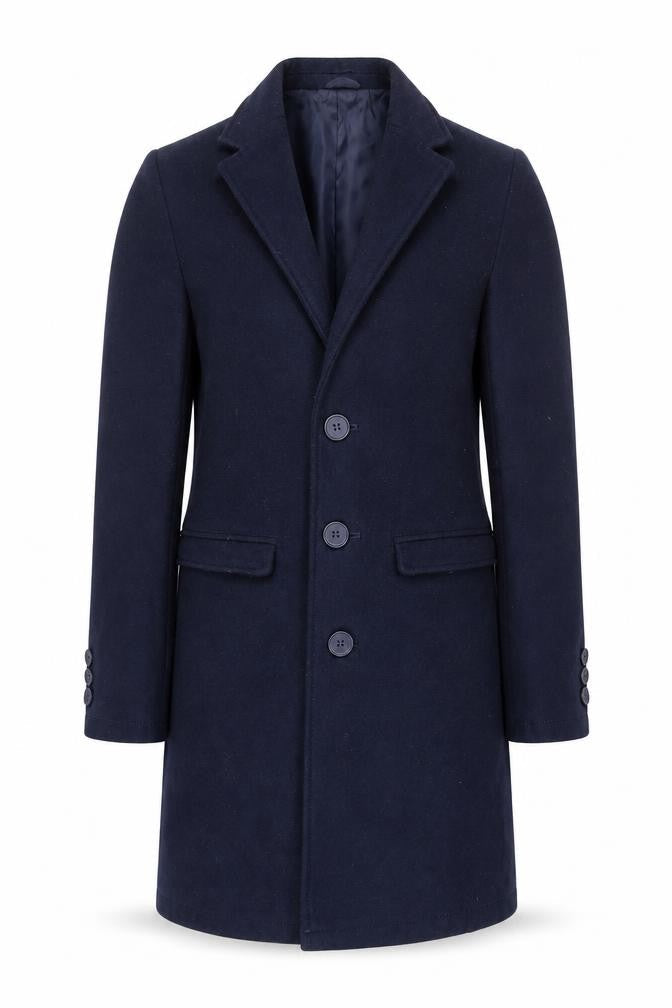 Another Influence Womens Blue Overcoat Coat Size 2XS Button
