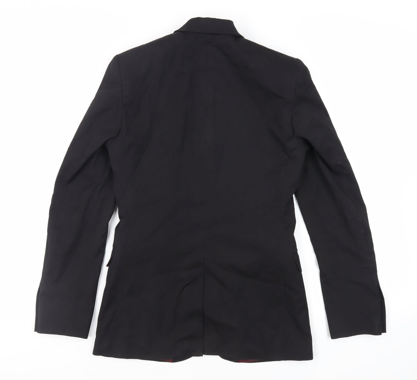 Topman Mens Black Polyester Jacket Suit Jacket Size 34 Regular