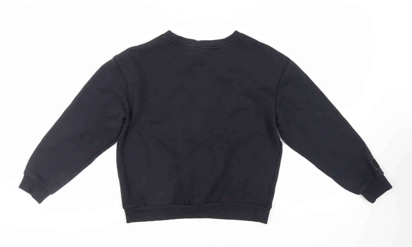 Lonsdale Womens Black Cotton Pullover Sweatshirt Size 12 Pullover - Logo