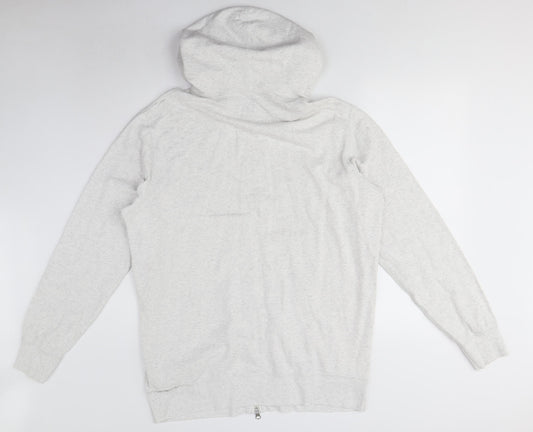 Converse Men's Grey Full Zip Hoodie - Size L