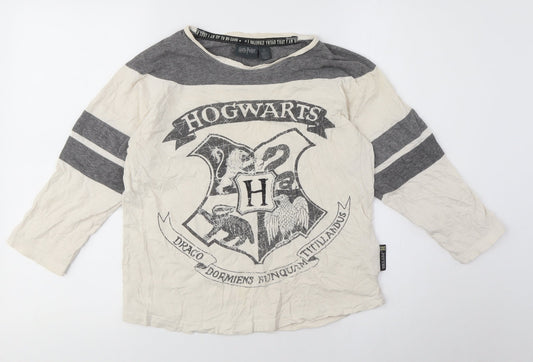 Harry Potter Unisex Hogwarts T-Shirt Grey L