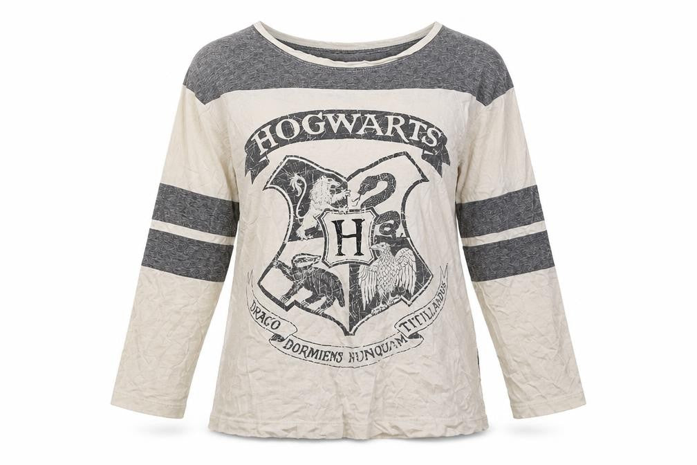 Unisex Adultss UK Size L Harry Potter Grey Cotton T-Shirt