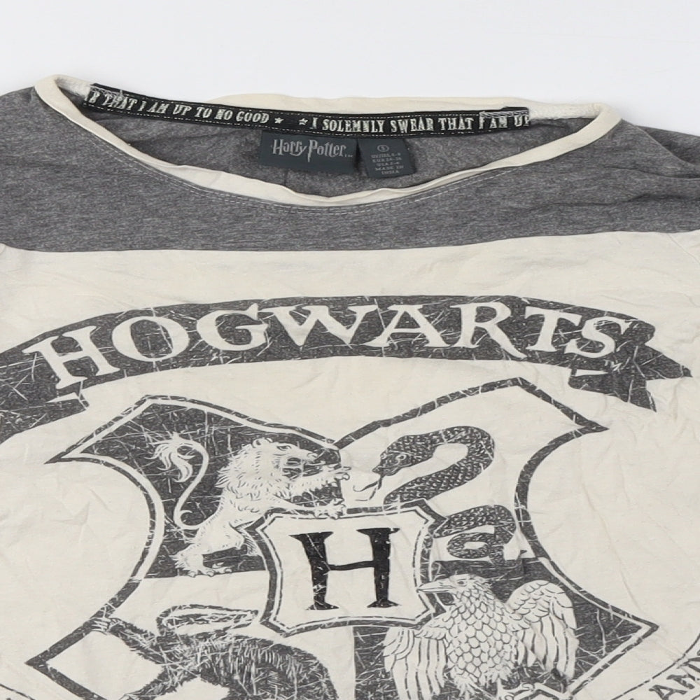 Harry Potter Unisex Hogwarts T-Shirt Grey L