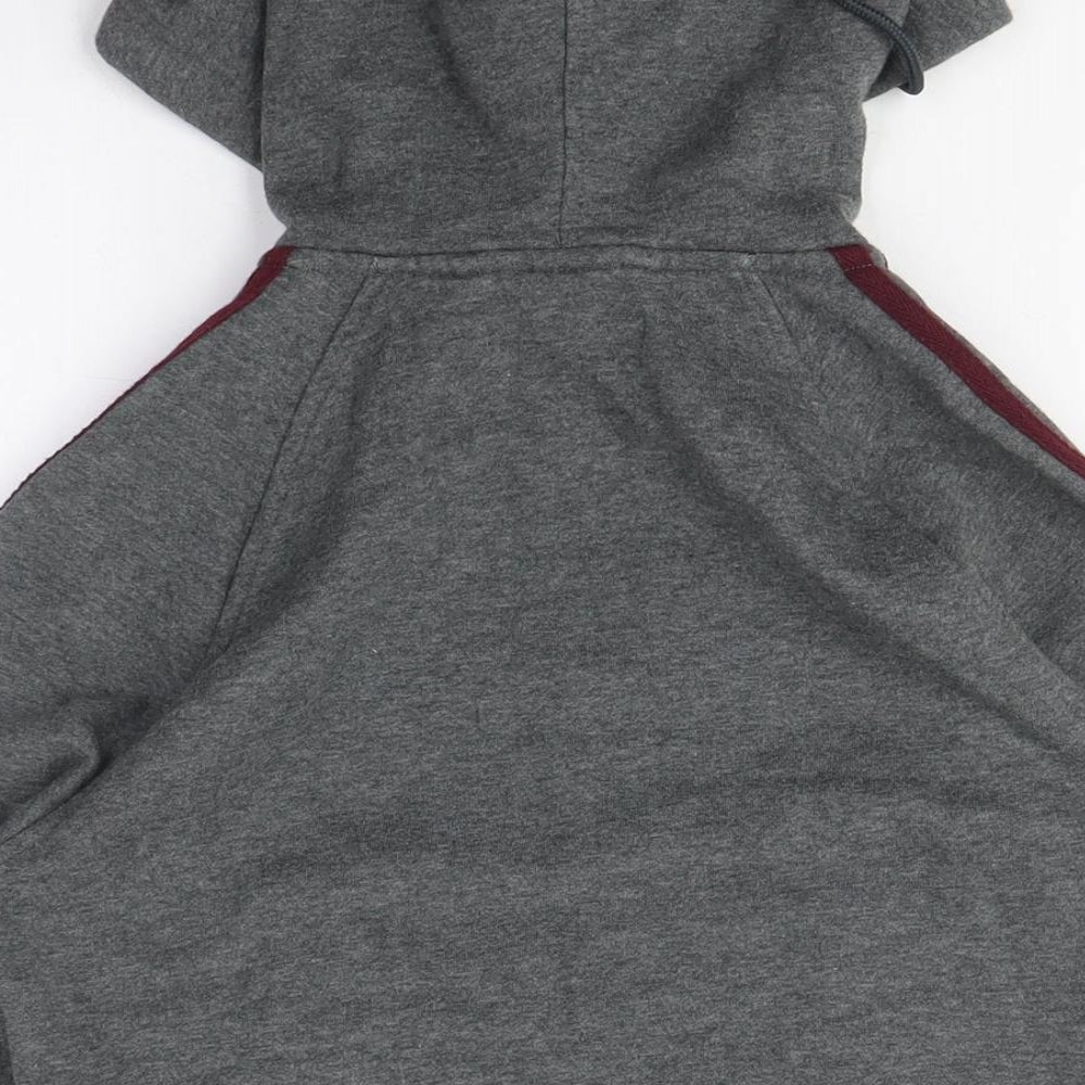 Adidas Women's Grey Full Zip Hoodie - Size L