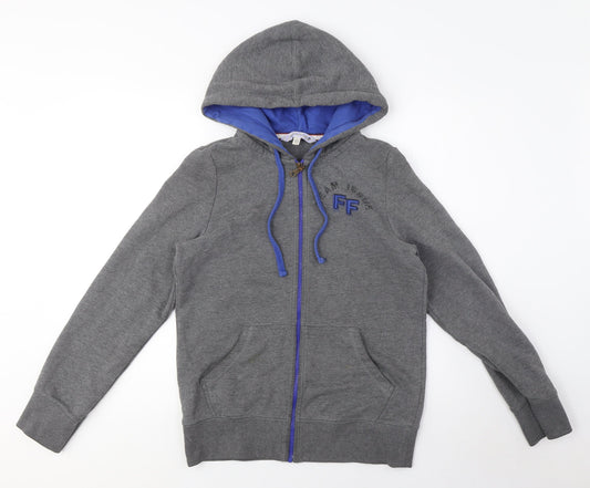 Fat Face Women's Grey Zip Hoodie, Regular Fit