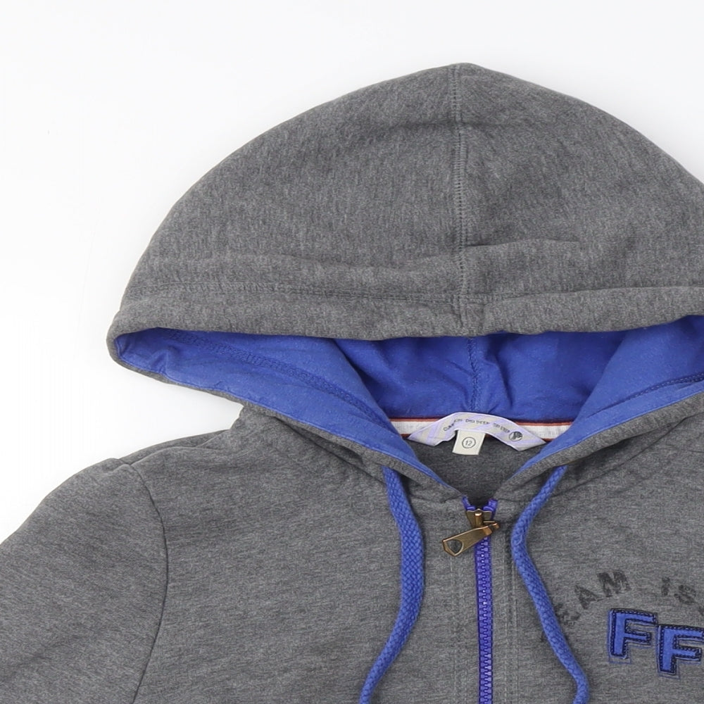 Fat Face Women's Grey Zip Hoodie, Regular Fit