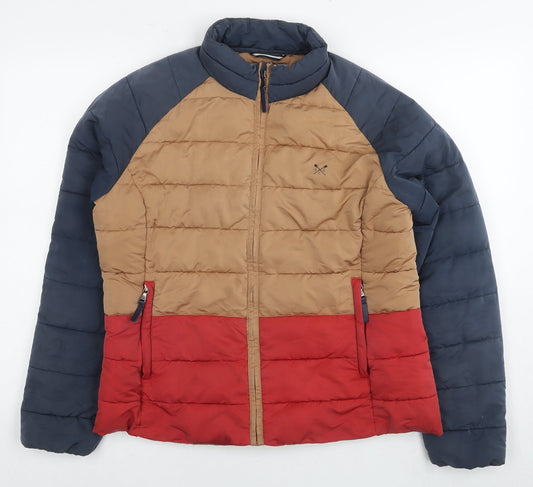 Crew Clothing Womens Brown Puffer Jacket Jacket Size 14 Zip