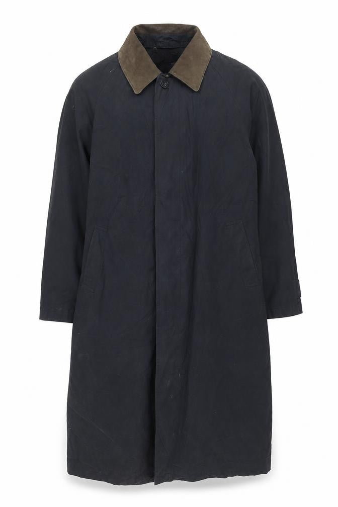 Rainman London Mens Black Pea Coat Coat Size XL Button