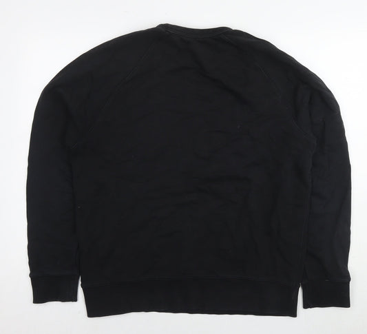 Arket Mens Black Cotton Pullover Sweatshirt Size M