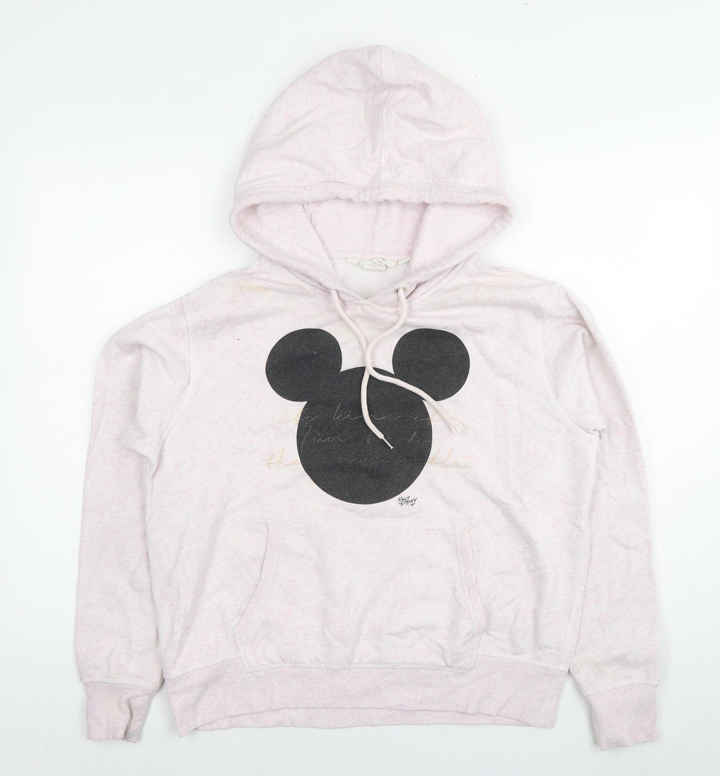Disney Womens Pink Cotton Pullover Sweatshirt Size M Pullover - Mickey Mouse