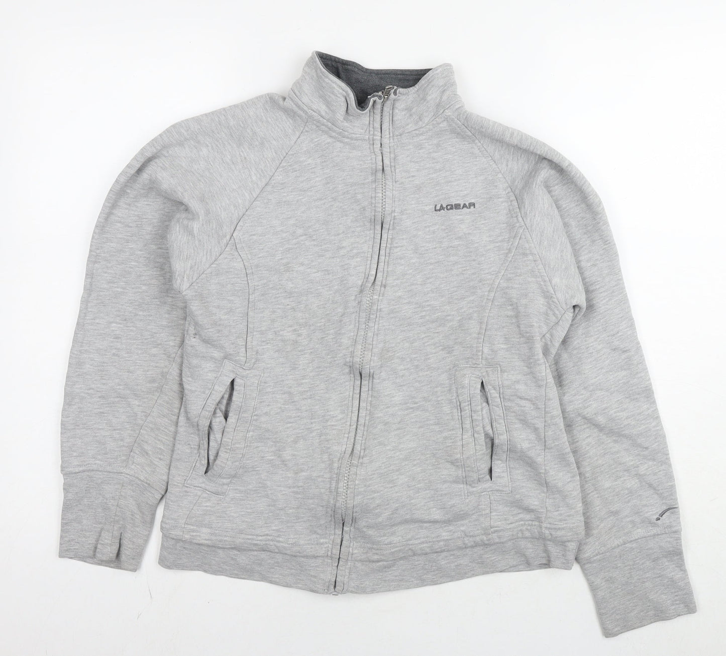 LA Gear Womens Grey Polyester Full Zip Sweatshirt Size 14 Pullover