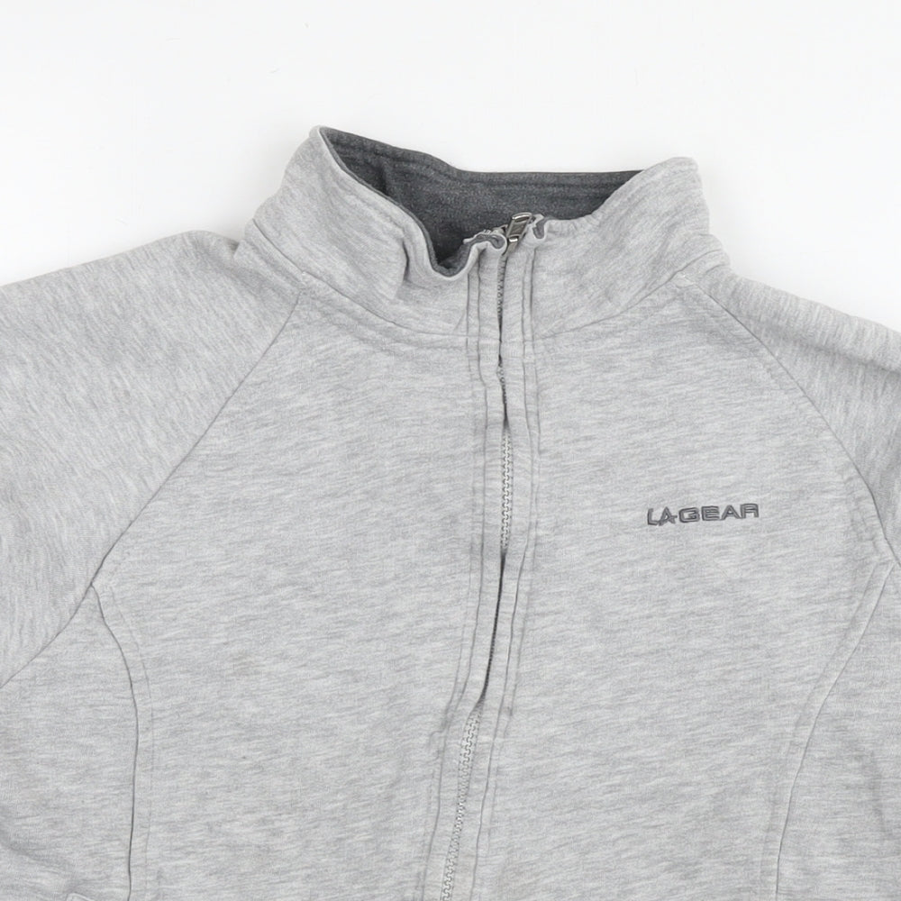 LA Gear Womens Grey Polyester Full Zip Sweatshirt Size 14 Pullover