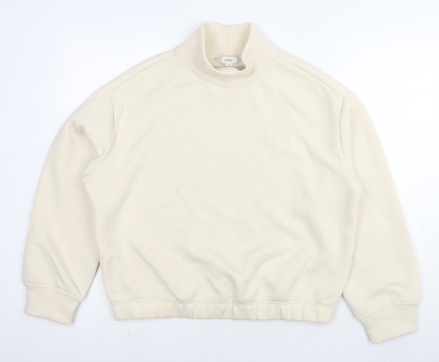 Marks and Spencer Womens Beige Cotton Pullover Sweatshirt Size M Pullover