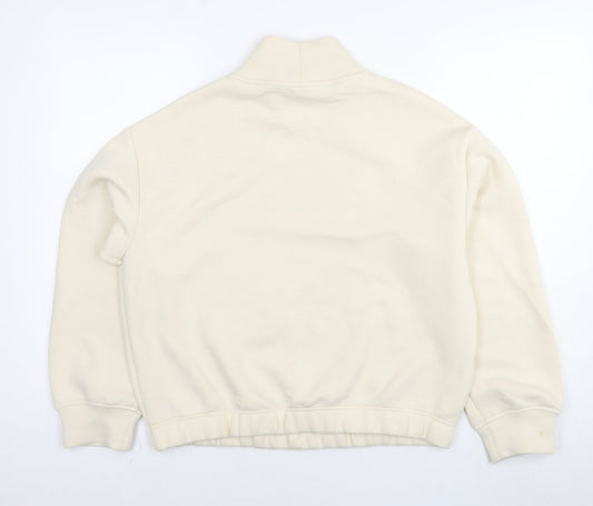 Marks and Spencer Womens Beige Cotton Pullover Sweatshirt Size M Pullover