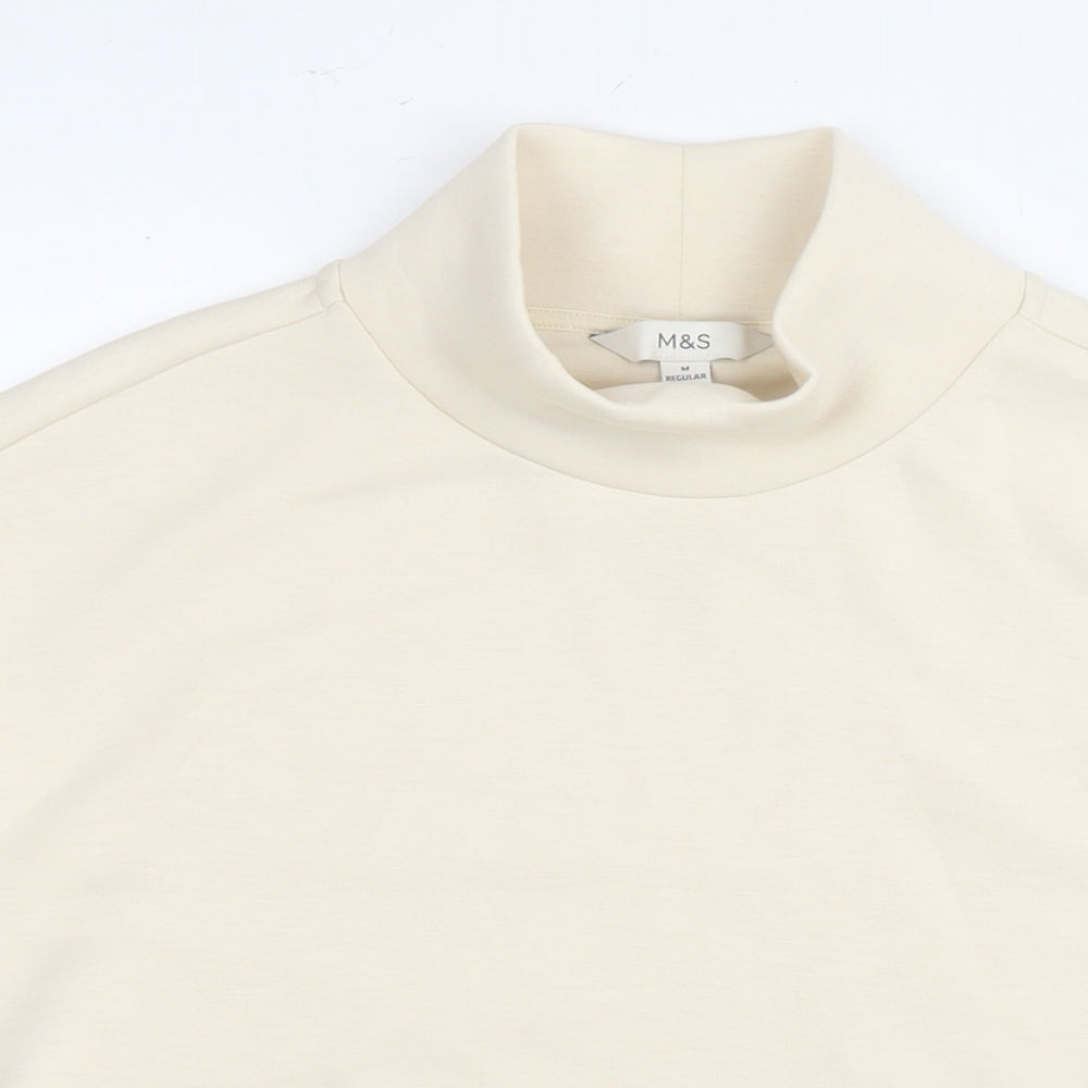 Marks and Spencer Womens Beige Cotton Pullover Sweatshirt Size M Pullover