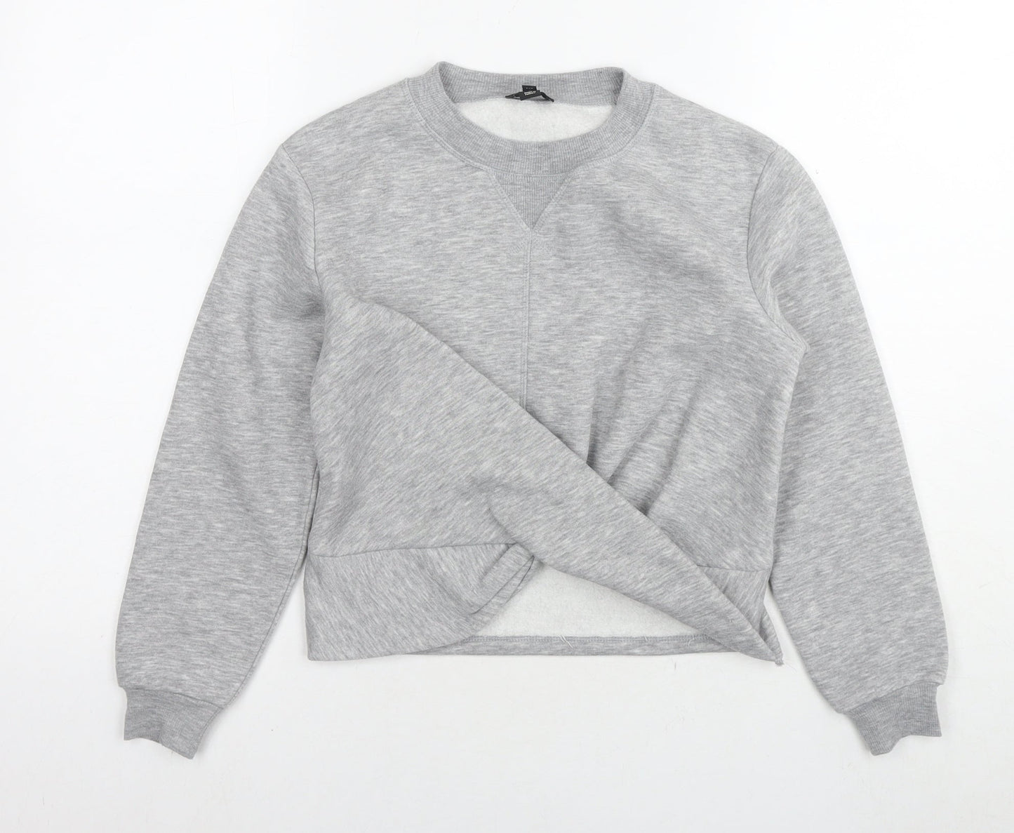 River Island Womens Grey Cotton Pullover Sweatshirt Size S Pullover