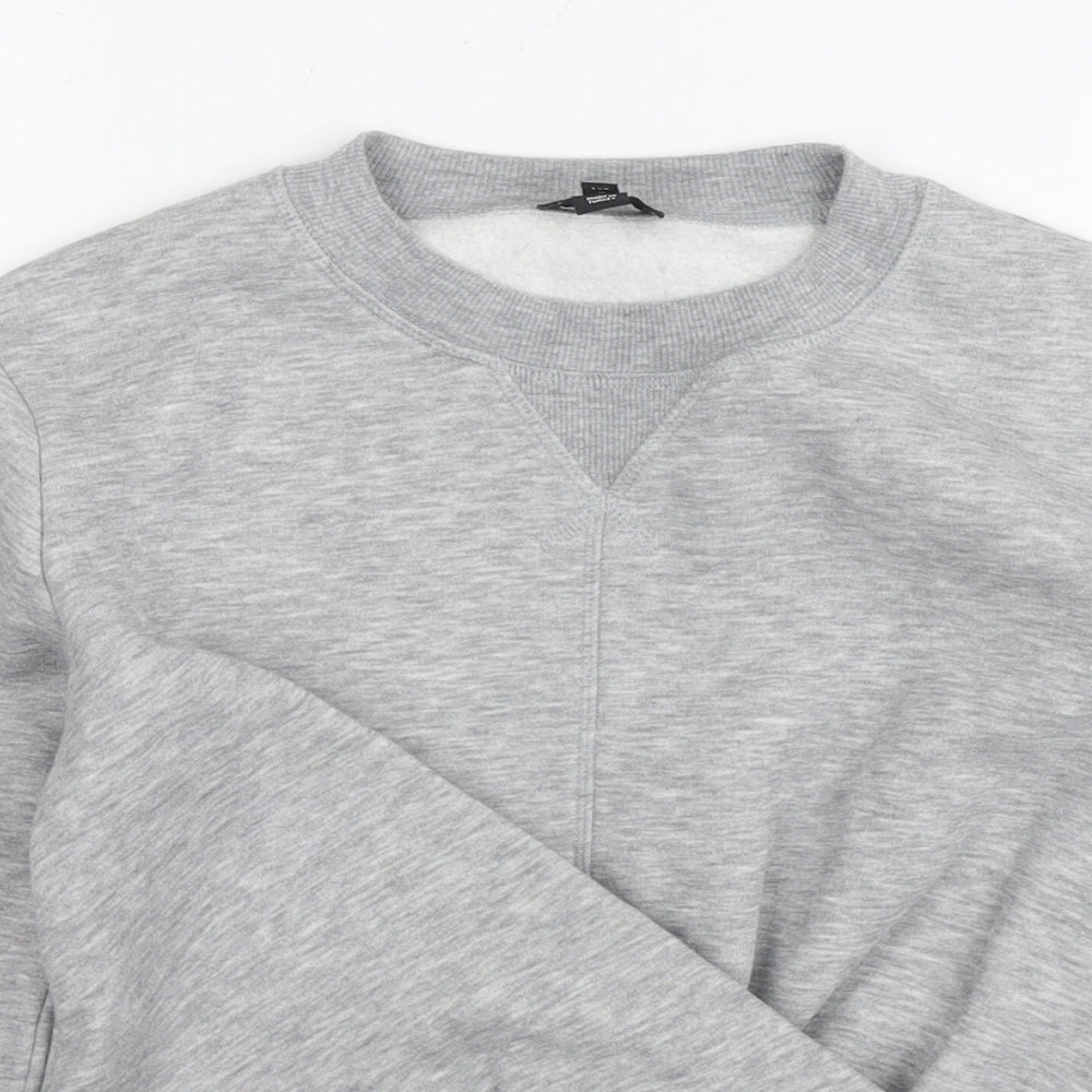 River Island Womens Grey Cotton Pullover Sweatshirt Size S Pullover