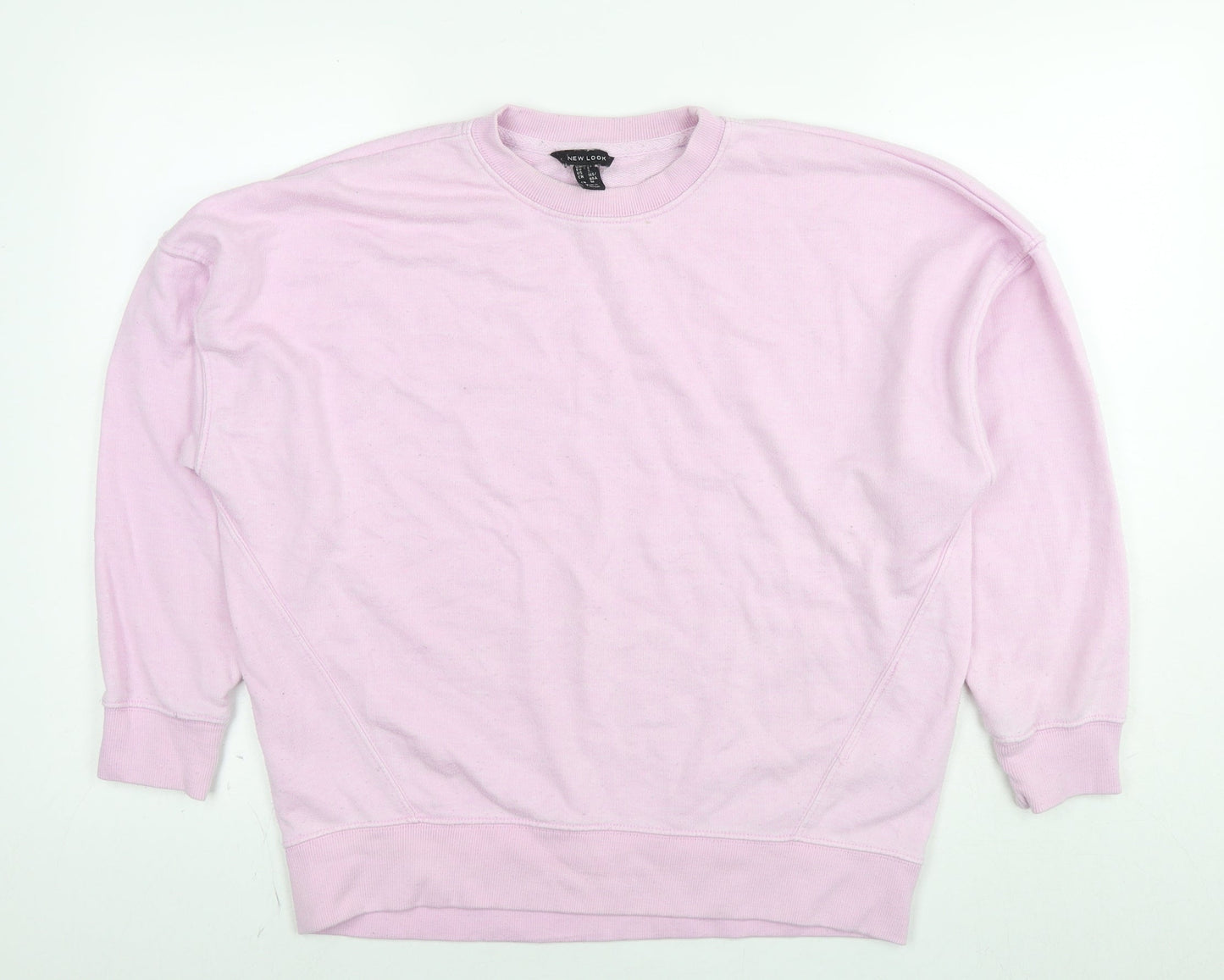 New Look Womens Pink Polyester Pullover Sweatshirt Size S Pullover