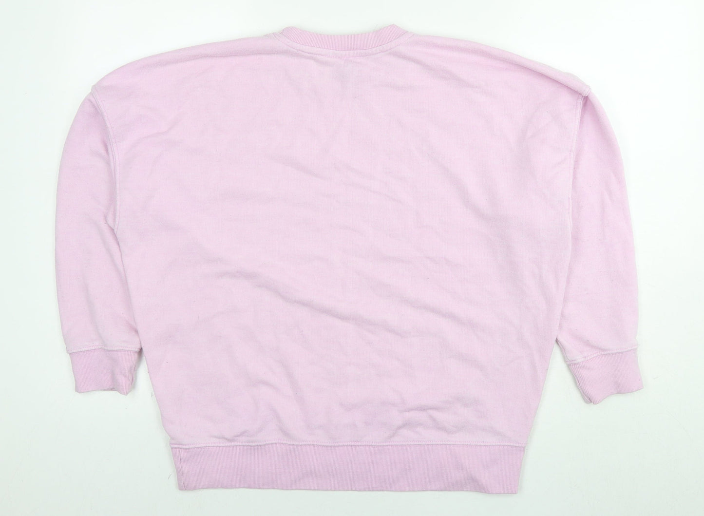 New Look Womens Pink Polyester Pullover Sweatshirt Size S Pullover