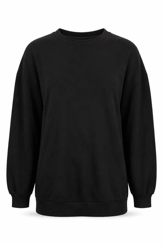ASOS Womens Black Cotton Pullover Sweatshirt Size 10 Pullover - Tunic