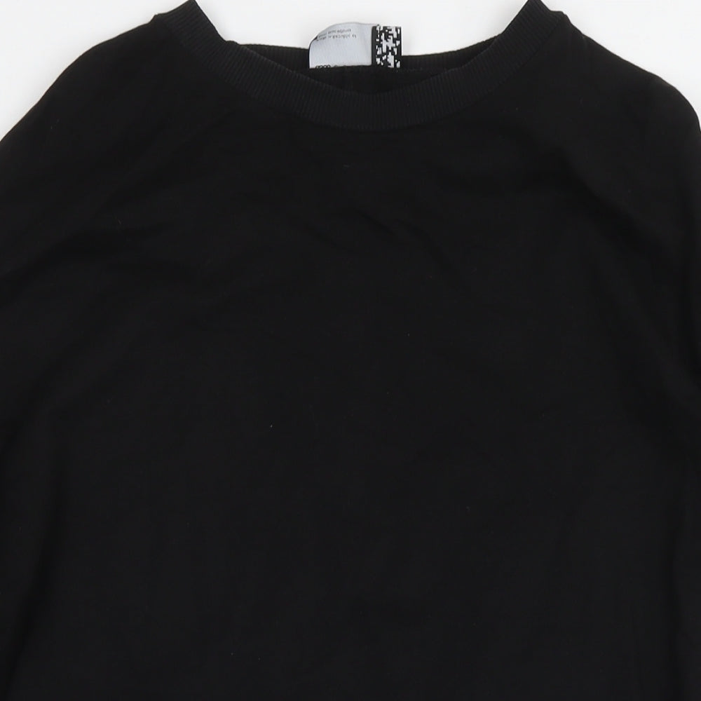 ASOS Womens Black Cotton Pullover Sweatshirt Size 10 Pullover - Tunic
