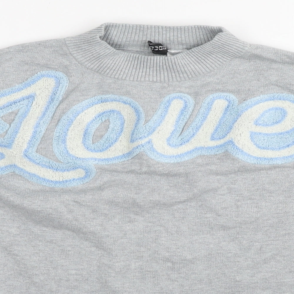 Divided by H&M Womens Grey Cotton Pullover Sweatshirt Size S Pullover - Love