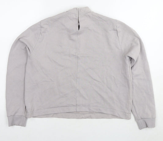 River Island Womens Grey Polyester Pullover Sweatshirt Size M Pullover - Jeweled Detail