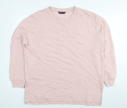 Marks and Spencer Womens Pink Cotton Pullover Sweatshirt Size 10 Pullover - Tunic