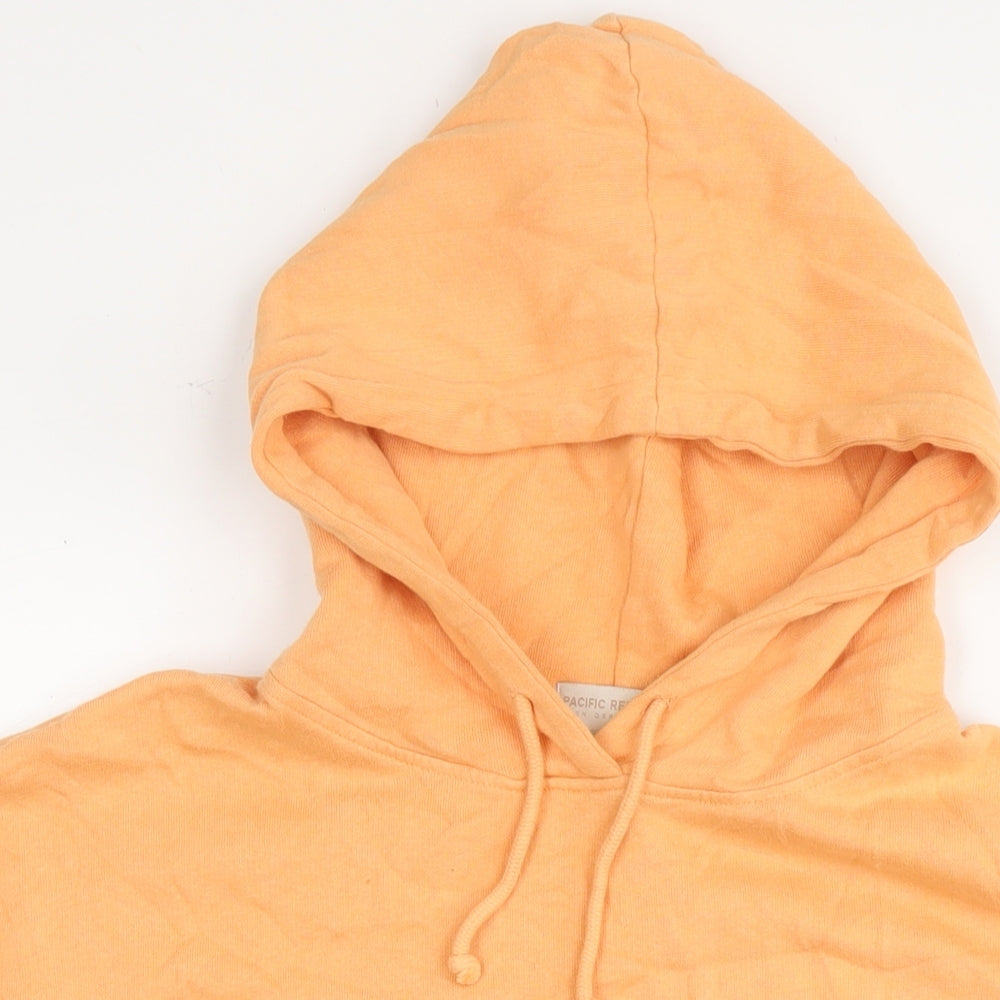 Pull&Bear Womens Orange Cotton Pullover Hoodie Size S Pullover - Believing you're lucky