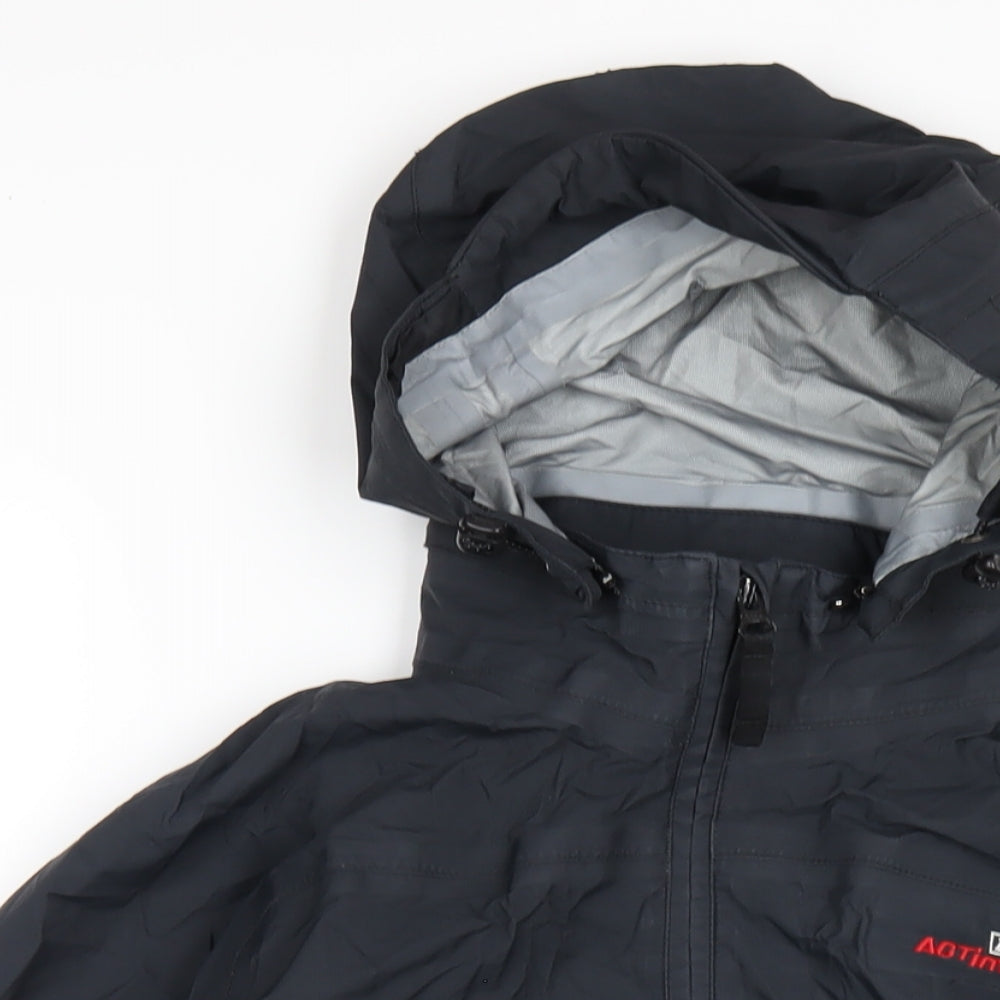 Aigle Womens Black Rain Coat Coat Size 10 Zip