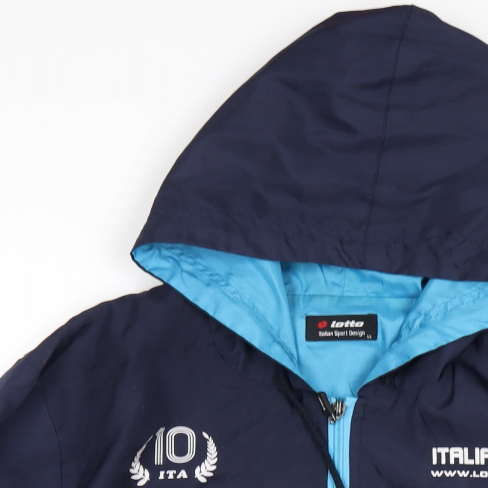 Lotto Mens Blue Jacket Coat Size L Zip