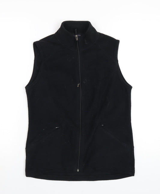 Marks and Spencer Womens Black Gilet Waistcoat Size 10 Zip