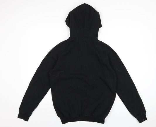 Boohoo Mens Black Cotton Pullover Hoodie Size M