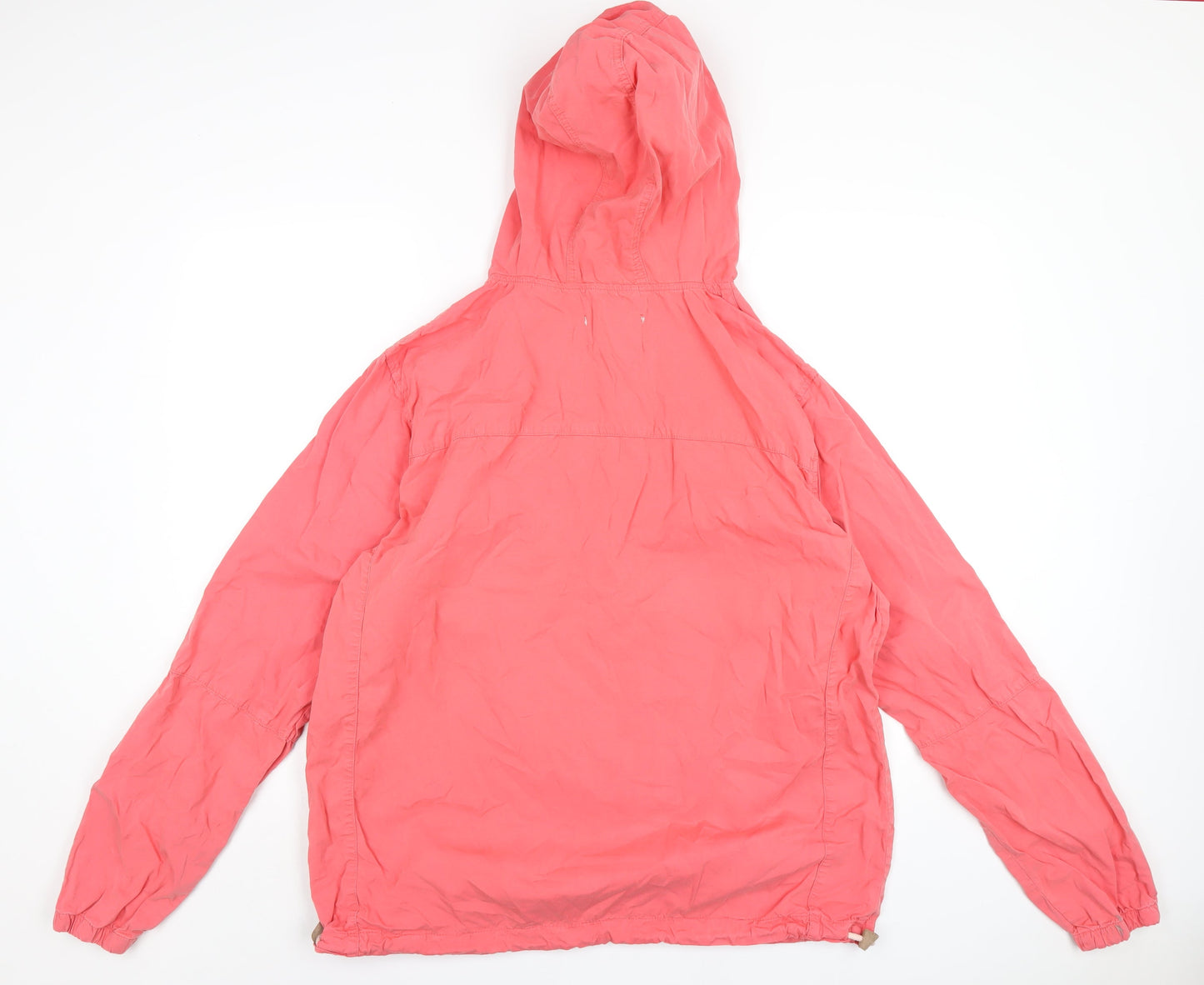 River Island Womens Pink Rain Coat Coat Size L Zip