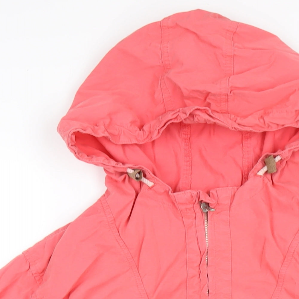 River Island Womens Pink Rain Coat Coat Size L Zip