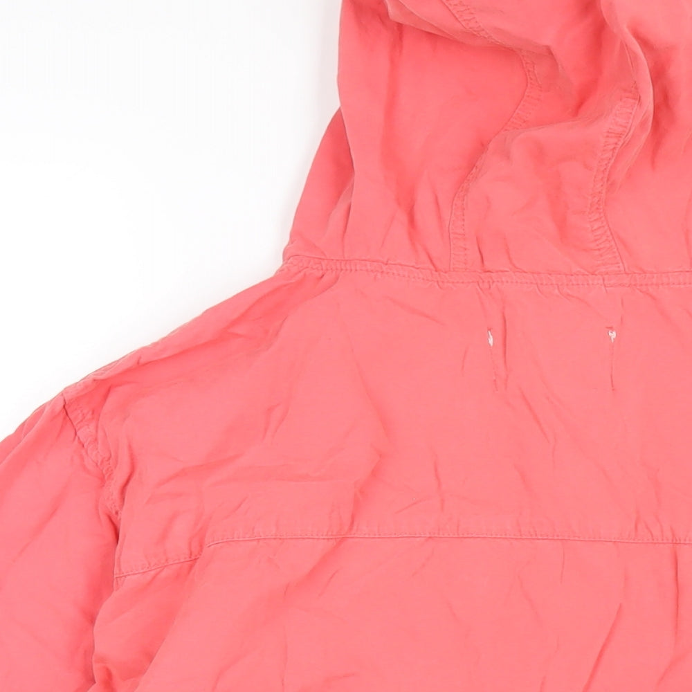 River Island Womens Pink Rain Coat Coat Size L Zip