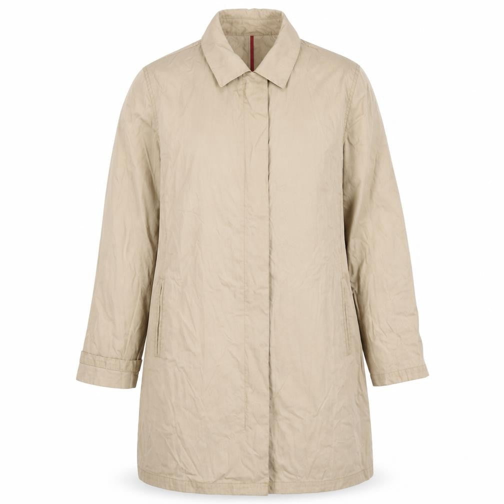 SCL sport Womens Beige Trench Coat Coat Size 16 Zip