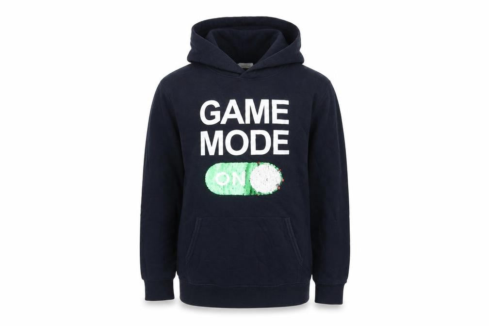 H&M Boys Blue Cotton Pullover Hoodie Size 12-13 Years Pullover - Reversible Sequins